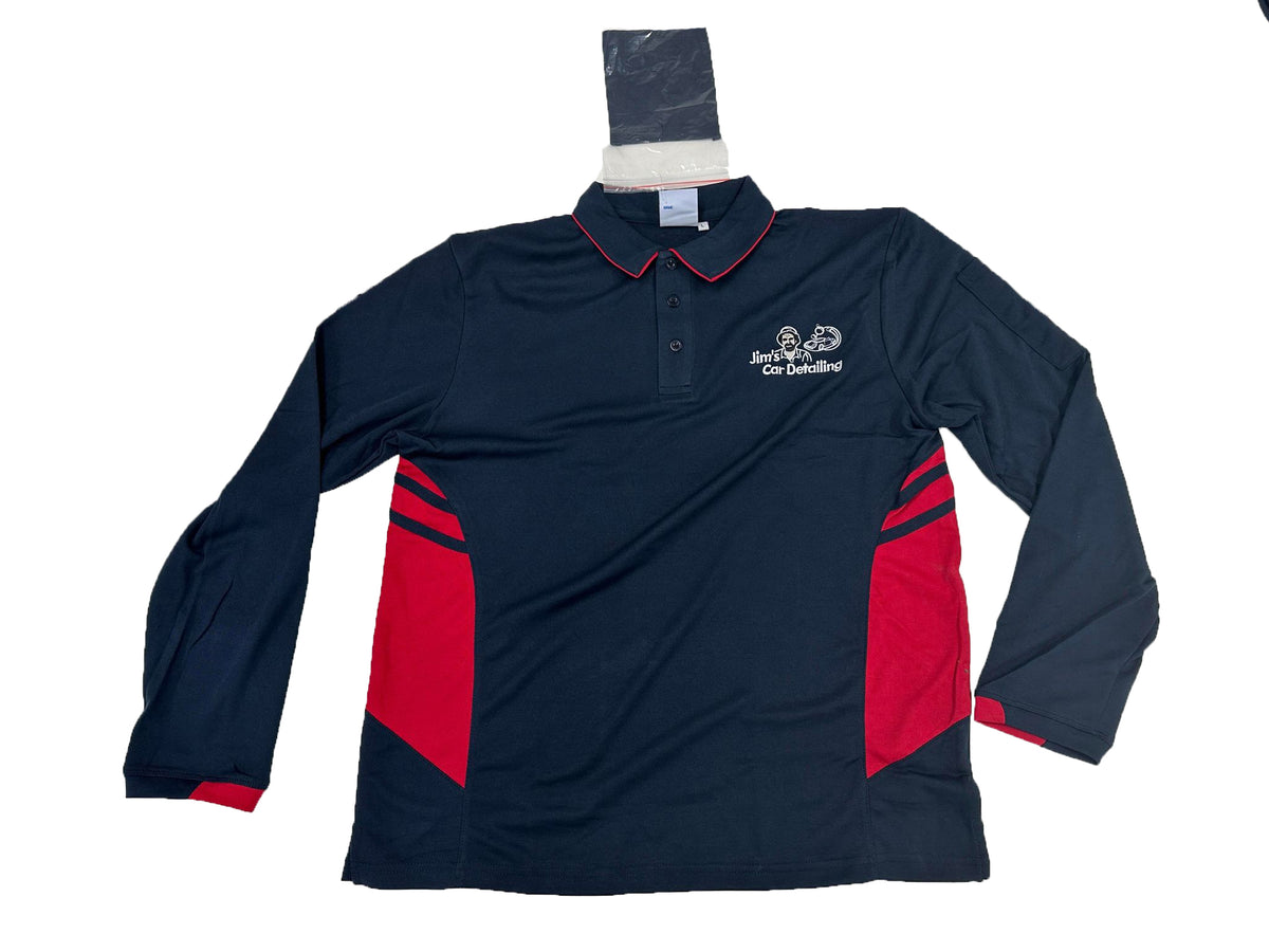 Men's Car Detailing Long Sleeve Polo The Cleaners Choice