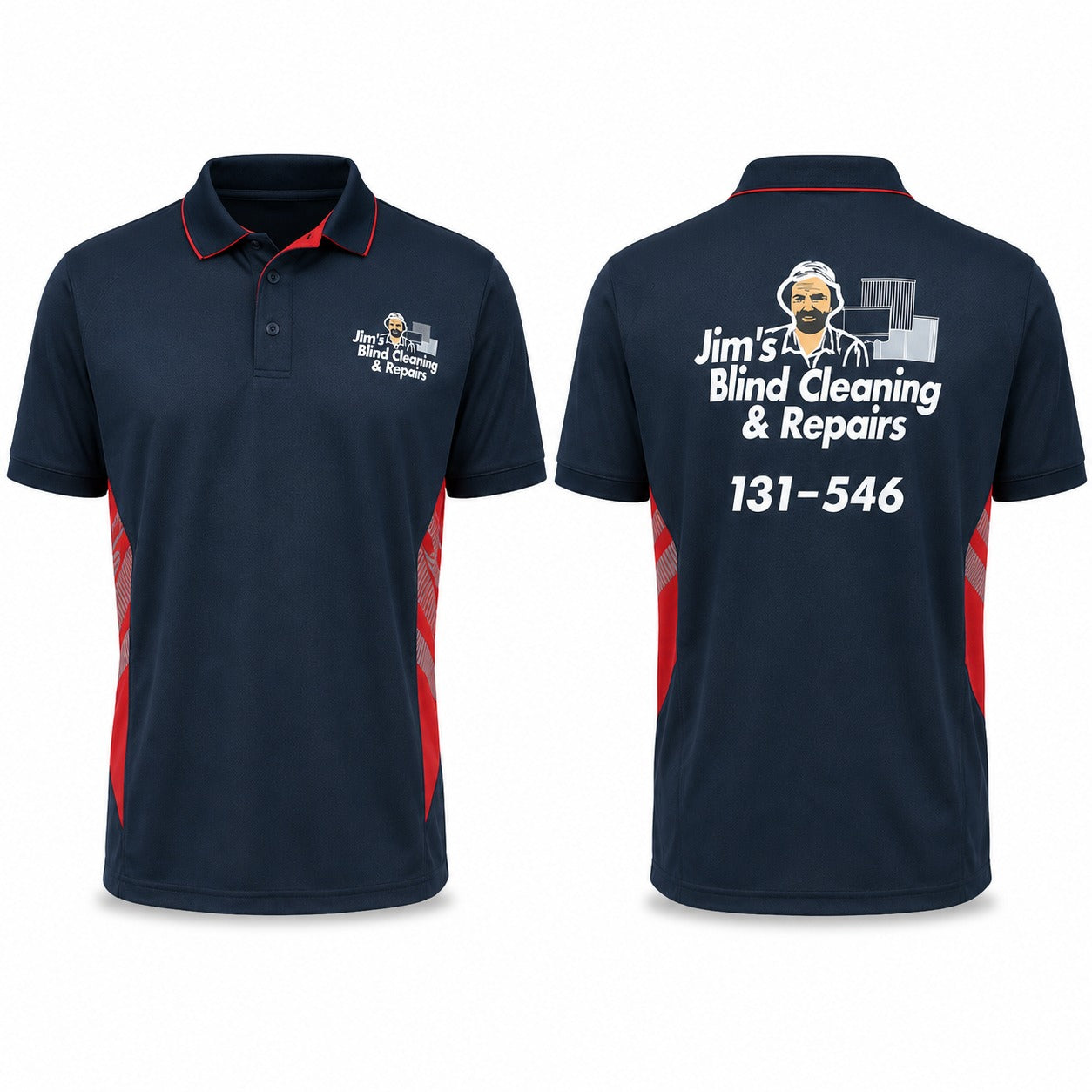 Men's Blind Cleaning Short Sleeve Polo